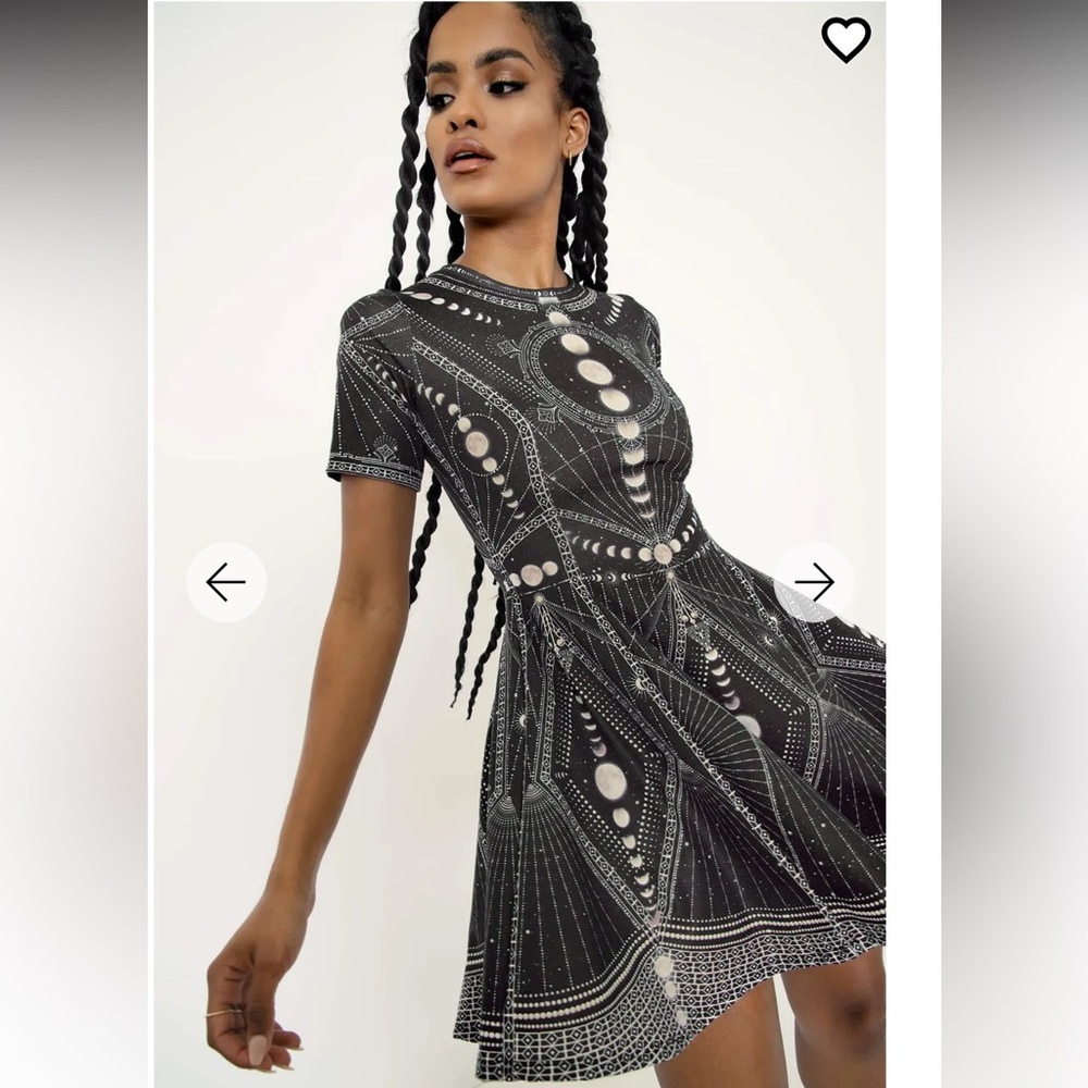 Blackmilk Moon Phases Evil Tee dress- Size S